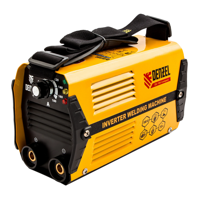 Аппарат инверторный дуговой сварки DENZEL DS-180 Compact, 180 А, ПВ 70%, 1.6-4 мм 9900688 Аппарат инверторный дуговой сварки DENZEL DS-180 Compact, 180 А, ПВ 70%, 1.6-4 мм 9900688