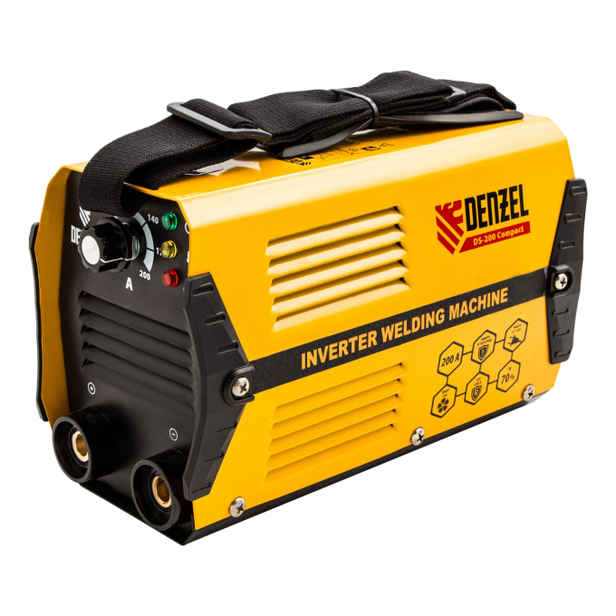 Аппарат инверторный дуговой сварки DENZEL DS-200 Compact, 200 А, ПВ 70%, 1.6-5 мм 10002426 Аппарат инверторный дуговой сварки DENZEL DS-200 Compact, 200 А, ПВ 70%, 1.6-5 мм 10002426