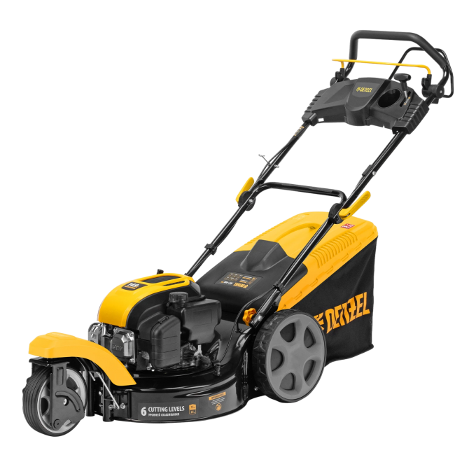 Газонокосилка бензиновая DENZEL GLT-460SP-T, Trike 150 см3, 46 см, привод, панель, 60л 10747461 Газонокосилка бензиновая DENZEL GLT-460SP-T, Trike 150 см3, 46 см, привод, панель, 60л 10747461